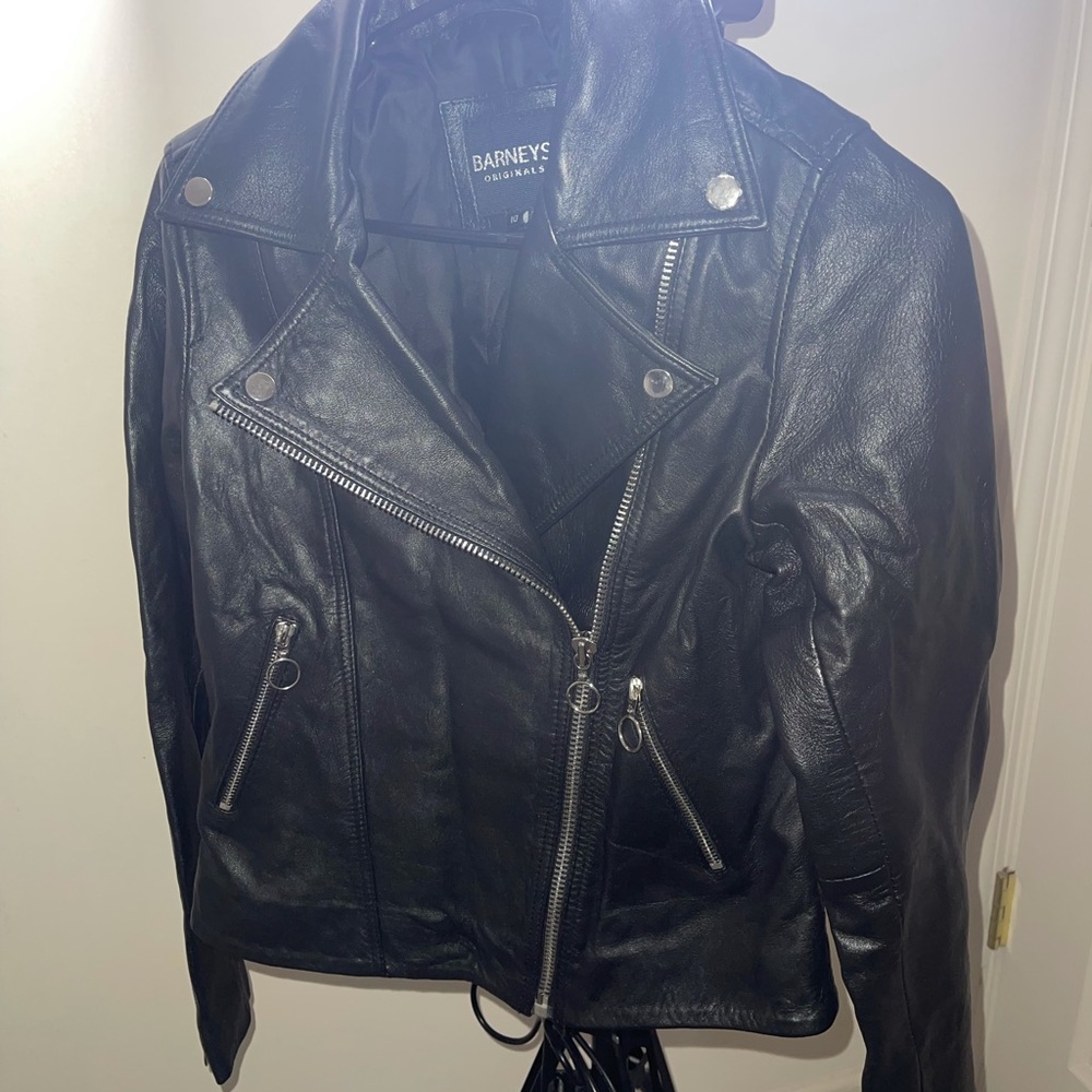 BARNEYS original real leather jacket
